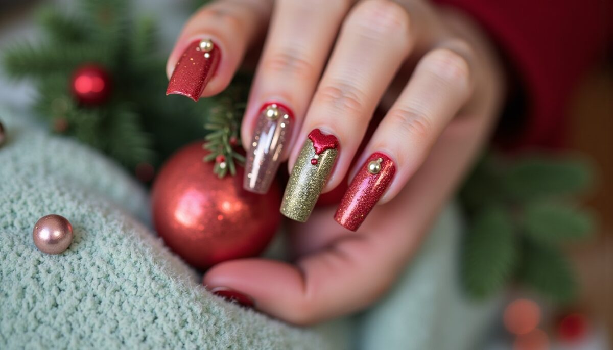 Idées simples et créatives de manucure de Noël à réaliser soi-même Idées simples et créatives de manucure de Noël à réaliser soi-même